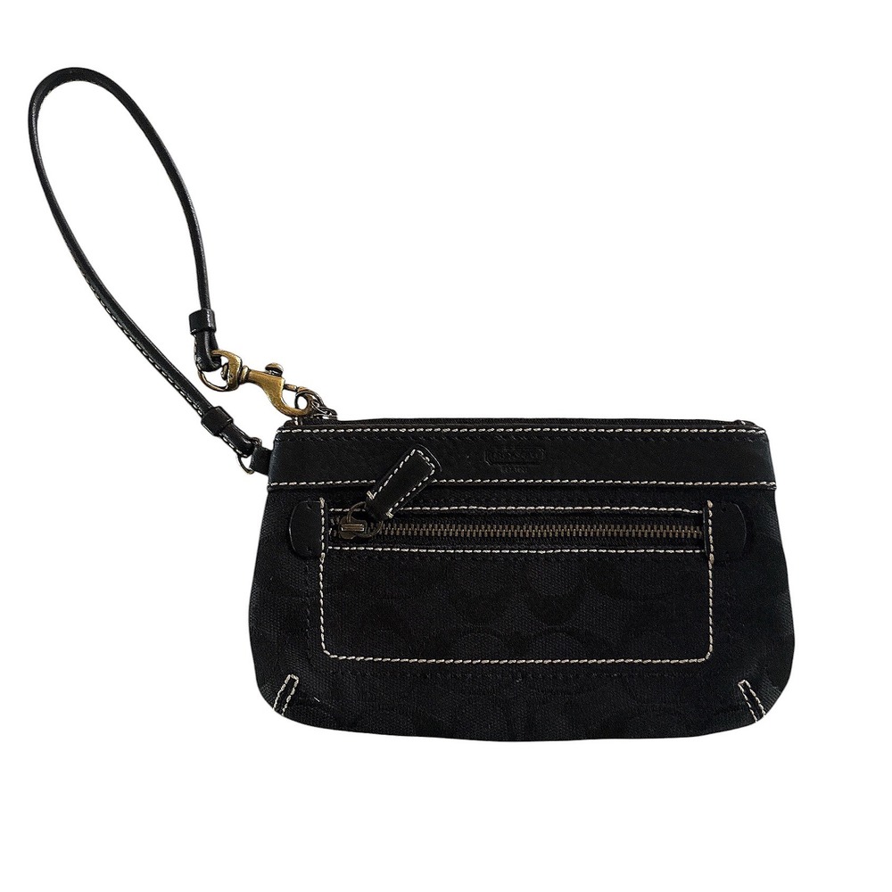 Coach Signature Jacquard Wristlet